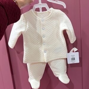 Cream Baby Outfit Set